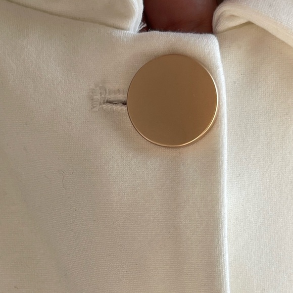 NWT Anthropologie Dolan Ponte White Military Blazer w/ Gold Buttons - Picture 4 of 12